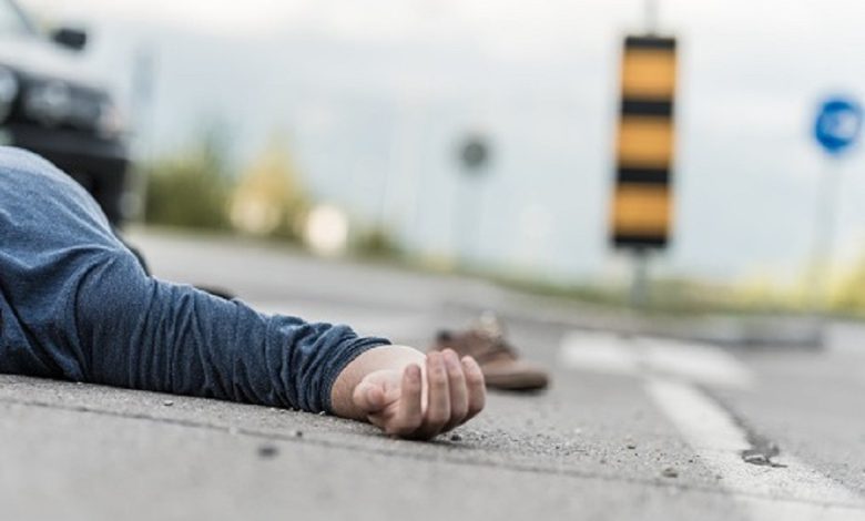 A pedestrian is hit hard by a speeding four-wheeler