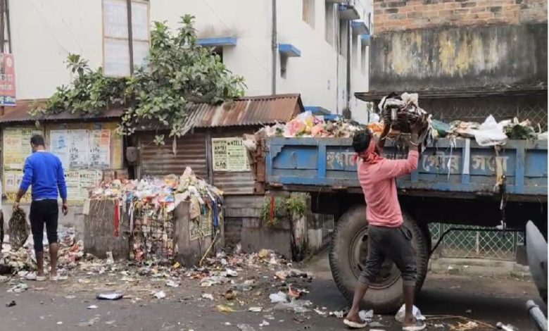 Finally the cleaning work started in Chunchura