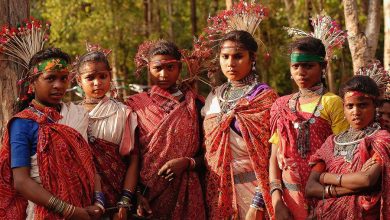 Members of the Baiga tribe attend the Republic Day parade at the invitation of the President