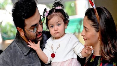 Daughter's cheeks are swollen with parents' romance, Ranbir-Alia-Raha's sweet moment caught on camera