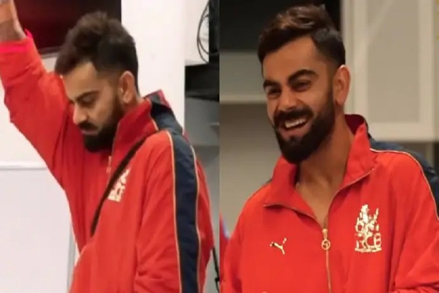 Virat dances to the tunes of Dhoni's defeat in the dressing room