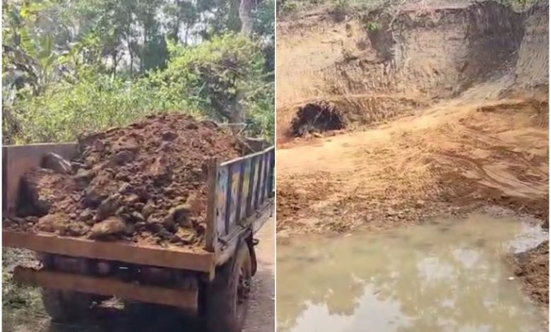 BJP panchayat member's husband accused of illegally cutting canal and selling land