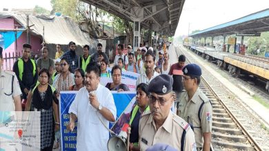 Eastern Railway's cleanliness awareness drive at Bracebridge Station