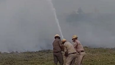 Fire is burning in the fields, farmers are worried