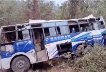 Another accident: Passenger bus loses control and falls into a ditch in Jammu and Kashmir