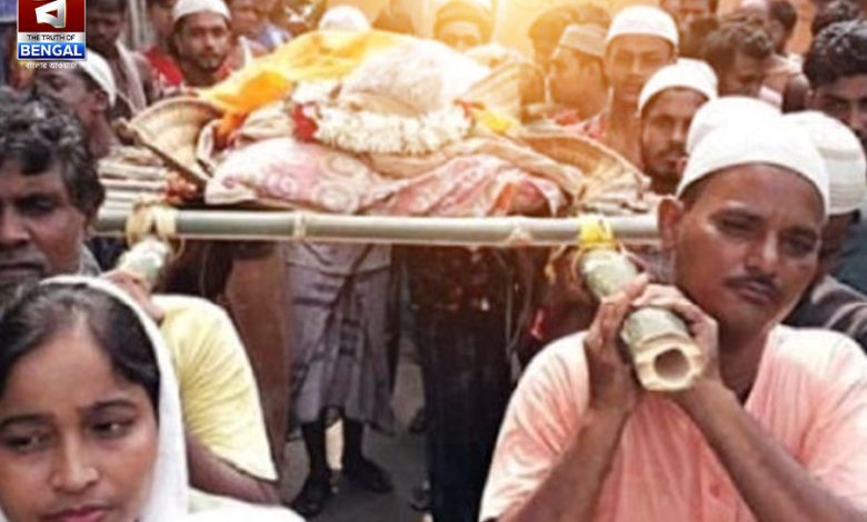 A touch of harmony in Manikachak, Muslim neighbors attend funeral of Hindu youth