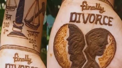 '100 grams of love, 200 grams of compromise', woman's 'divorce mehndi' creates buzz on the internet