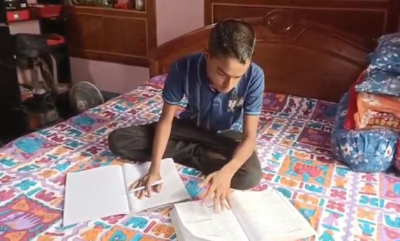 Prajjal, a student of Municipal High School in Shantipur, secured ninth place with 687 marks.