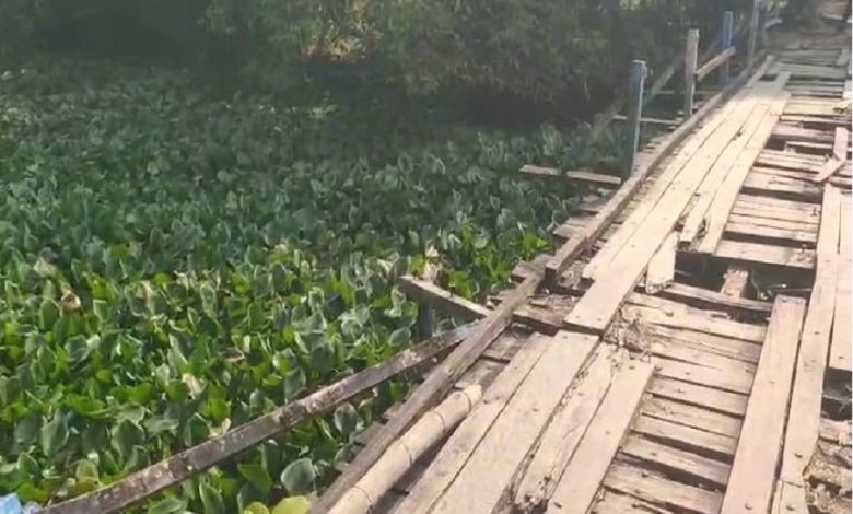 Broken bridge for two years, hundreds of families in trouble due to administration's indifference