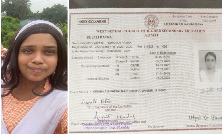 Despite passing the higher secondary examination, Chandannagar's Sujali dies of a fatal disease