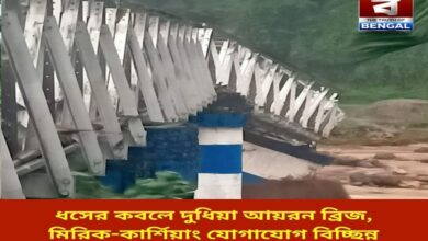 dudhya-iron-bridge-collapses-cutting-off-mirik-kursiang-communication