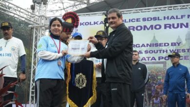 A promo run was organized by the Port Division to enhance road safety.
