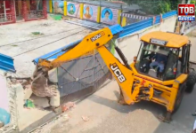tmc-leader-papai-ghosh-illegal-garden-house-demolished